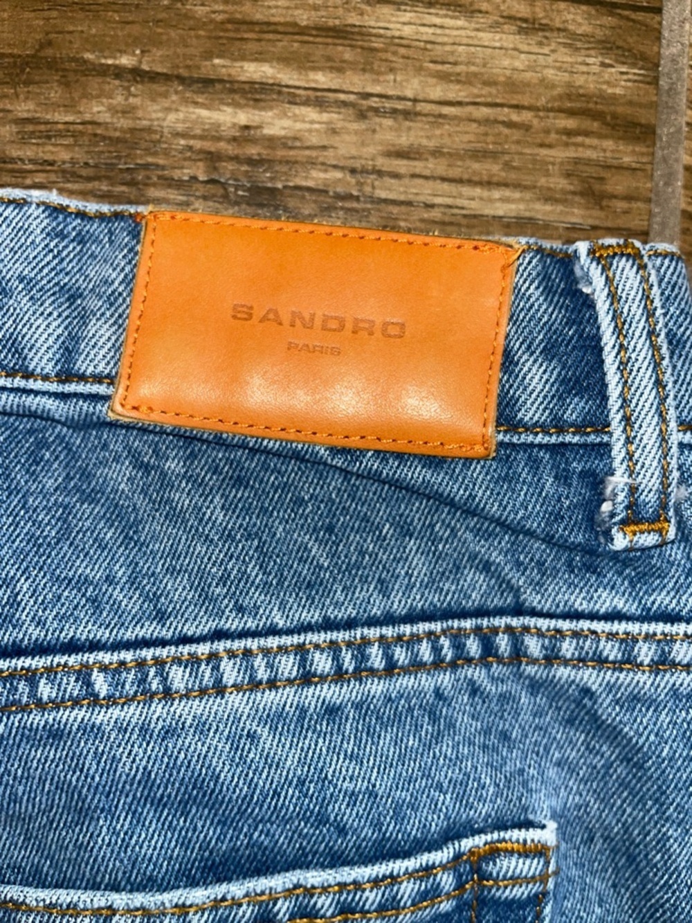 Sandro Paris Men’s blue straight leg jeans - Picture 3 of 4
